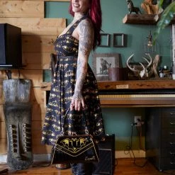 SOURPUSS NOKTURNAL BAT GOLD KISSLOCK PURSE Shop Sourpuss