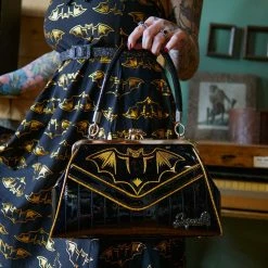 SOURPUSS NOKTURNAL BAT GOLD KISSLOCK PURSE Shop Sourpuss
