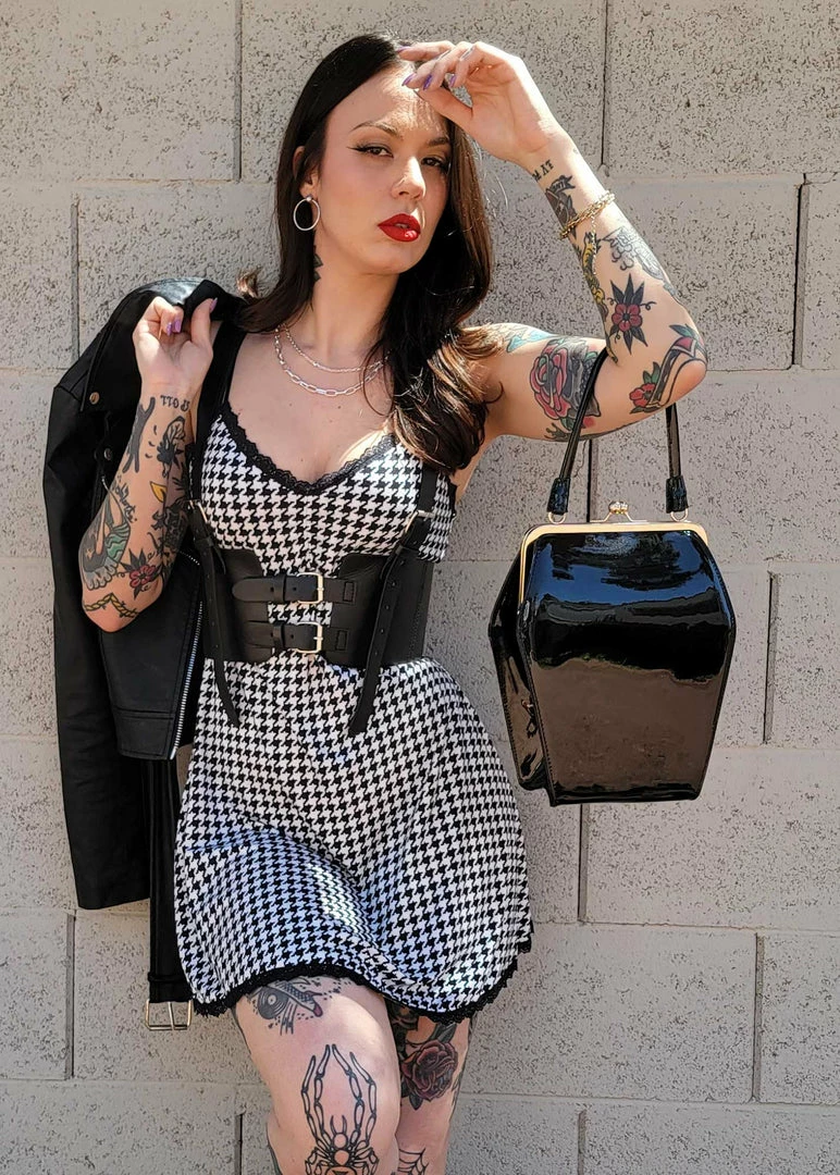 Hot Sale 💯 SOURPUSS HOUNDSTOOTH SLIP 👗 DRESS What's New 😉 4 SOURPUSS HOUNDSTOOTH SLIP DRESS What's New