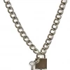 Best deal ๐ None SQUARE LOCK AND KEY PENDANT NECKLACE SILVER ๐ 1 None SQUARE LOCK AND KEY PENDANT NECKLACE SILVER
