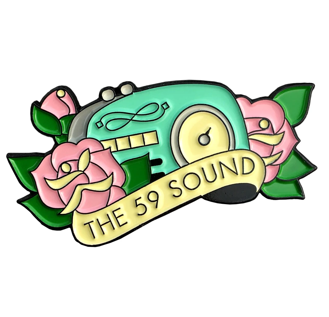 Budget 🤩 Jared Gaines Art JARED GAINES 59 SOUND RADIO ENAMEL PIN ✨ 3 Jared Gaines Art JARED GAINES 59 SOUND RADIO ENAMEL PIN
