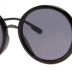 None JANIS ROUND SUNGLASSES BLACK Back In Stock