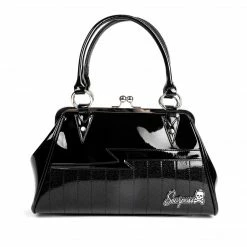 Shop Sourpuss SOURPUSS SHOCK ME HANDBAG BLACK