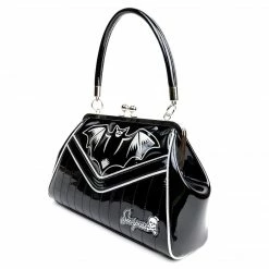 Shop Sourpuss SOURPUSS NOKTURNAL BAT SILVER KISSLOCK PURSE