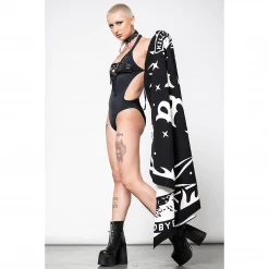 KILLSTAR BEACH GOTH HEART TOWEL