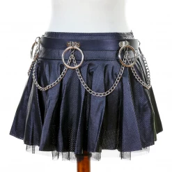 Funk Plus LEATHER RING AND CHAIN BONDAGE BELT