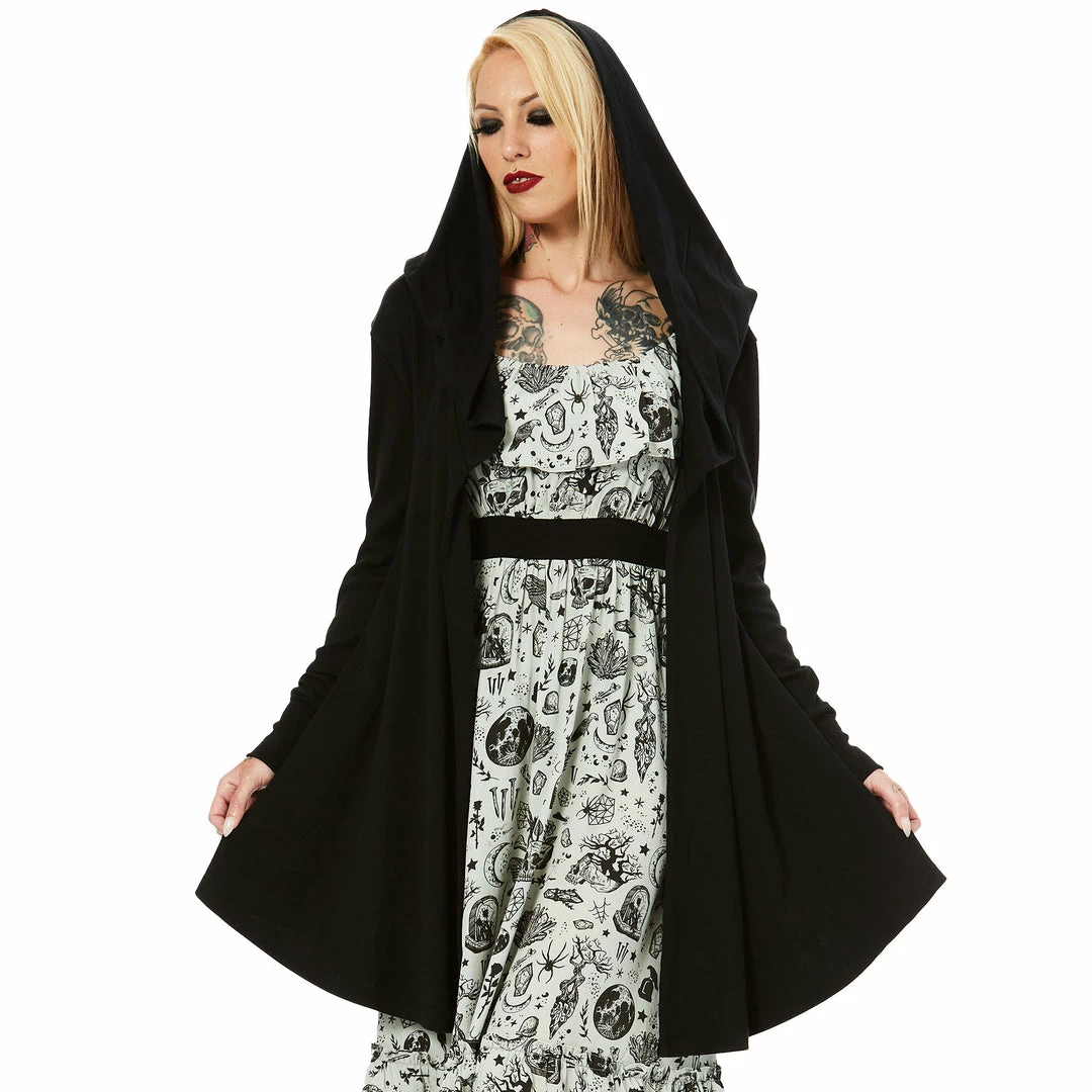 Hot Sale ⭐ Shop Sour+Plus SOURPUSS HOODED CARDIGAN BLACK 🛒 8 Shop Sour+Plus SOURPUSS HOODED CARDIGAN BLACK