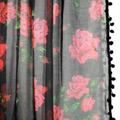 Haunted Homewares SOURPUSS ROSE GARDEN WINDOW CURTAINS