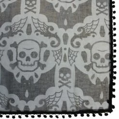 Haunted Homewares SOURPUSS SPOOKY DAMASK WINDOW CURTAINS