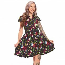 SOURPUSS ELECTRIC EYEBALLS LYDIA DRESS Neon Dreams