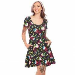 Neon Dreams SOURPUSS ELECTRIC EYEBALLS SKATER DRESS