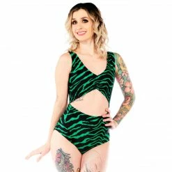 SOURPUSS GREEN ZEBRA MONOKINI What's New