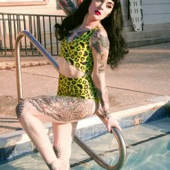 SOURPUSS BATTY LEOPARD MONOKINI