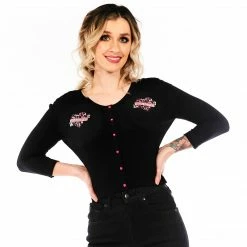SOURPUSS HELL KITTEN CROPPED CARDIGAN