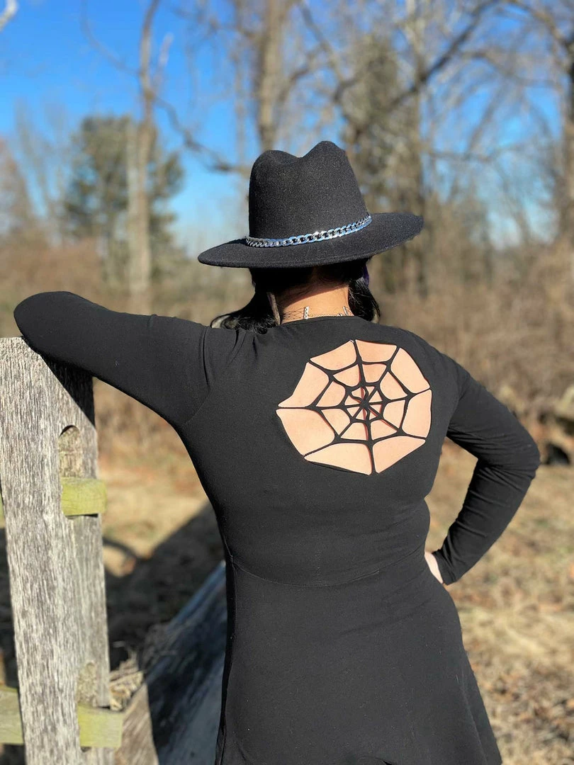 Hot Sale 😍 SOURPUSS SPIDERWEB CUTOUT 👗 DRESS 👍 3 SOURPUSS SPIDERWEB CUTOUT DRESS