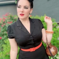 What's New SOURPUSS BLACK ROSIE DRESS