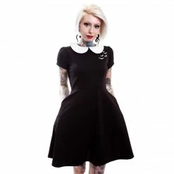 Shop Sour+Plus GHOUL TROUBLE ROUND COLLAR BATS DRESS