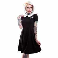 Shop Sour+Plus GHOUL TROUBLE ROUND COLLAR BATS DRESS