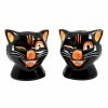 Haunted Homewares SOURPUSS BLACK CAT CANDLE HOLDERS