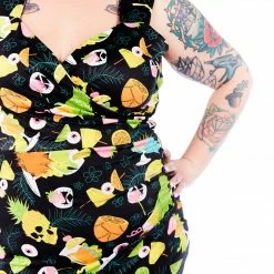 SOURPUSS MONSTER LUAU TIKI DRESS