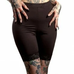 SOURPUSS HI WAIST PIZZAZZ SHORTS BLACK