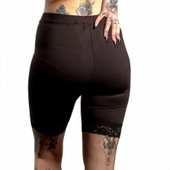 SOURPUSS HI WAIST PIZZAZZ SHORTS BLACK