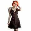 SOURPUSS PIZZAZZ SLIP DRESS BLACK