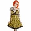 Neon Dreams SOURPUSS PIZZAZZ SLIP DRESS YELLOW ZEBRA