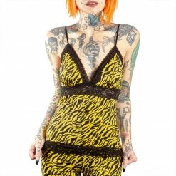 Hot Sale โ๏ธ SOURPUSS PIZZAZZ CAMI TANKTOP YELLOW ZEBRA Neon Dreams ๐ 11 SOURPUSS PIZZAZZ CAMI TANKTOP YELLOW ZEBRA Neon Dreams
