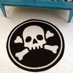 SOURPUSS SKULL N BONES RUG
