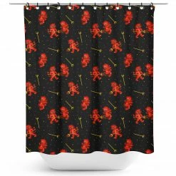 Haunted Homewares SOURPUSS HOT STUFF SHOWER CURTAIN
