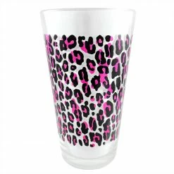 Back In Stock SOURPUSS PINK LEOPARD PINT GLASS