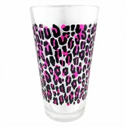 Back In Stock SOURPUSS PINK LEOPARD PINT GLASS