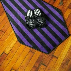 SOURPUSS COFFIN RUG BLACK/PURPLE Haunted Homewares