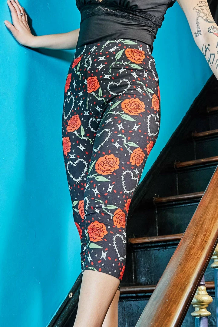 Outlet ✨ SOURPUSS BARBED WIRE LOVE KNIT CAPRIS What's New ❤️ 3 SOURPUSS BARBED WIRE LOVE KNIT CAPRIS What's New