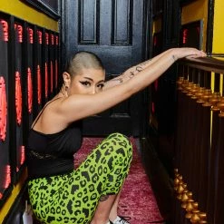 Promo 🎁 SOURPUSS BATTY LEOPARD KNIT CAPRIS ✔️ 9 SOURPUSS BATTY LEOPARD KNIT CAPRIS