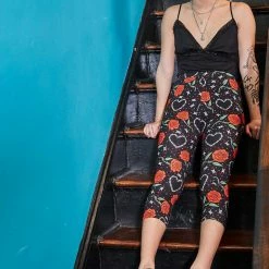 Outlet ✨ SOURPUSS BARBED WIRE LOVE KNIT CAPRIS What's New ❤️ 8 SOURPUSS BARBED WIRE LOVE KNIT CAPRIS What's New