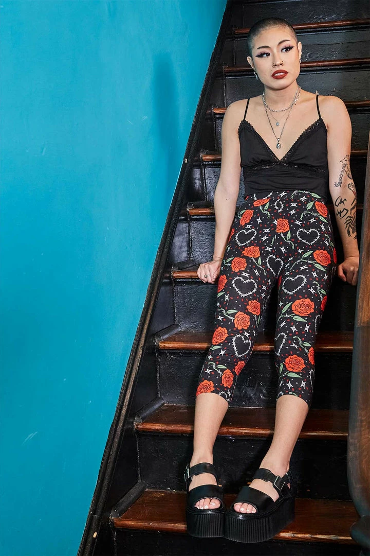 Outlet ✨ SOURPUSS BARBED WIRE LOVE KNIT CAPRIS What's New ❤️ 5 SOURPUSS BARBED WIRE LOVE KNIT CAPRIS What's New