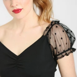 HELL BUNNY AMANDINE TOP BLACK Shop Sour+Plus