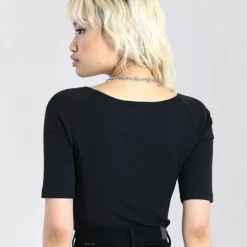 Shop Sour+Plus HELL BUNNY AVA TOP BLACK