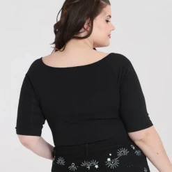 Shop Sour+Plus HELL BUNNY AVA TOP BLACK