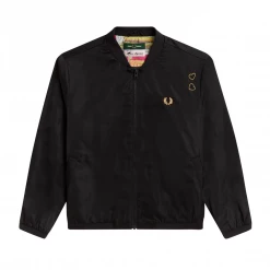 FRED PERRY AMY WINEHOUSE SATIN BOMBER JACKET BLACK What's New