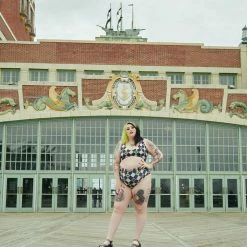 What's New SOURPUSS BAT ARGYLE MONOKINI