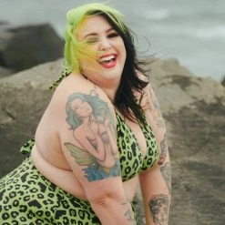 What's New SOURPUSS BATTY LEOPARD SCRUNCH BIKINI