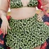 What's New SOURPUSS BATTY LEOPARD SWIM SKIRT