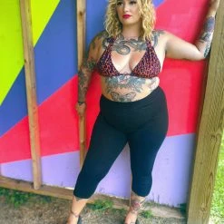 SOURPUSS KNIT CAPRIS BLACK