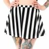 What's New SOURPUSS STRIPES BLACK/WHITE SWIM SKIRT