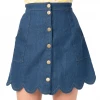 Apparel SMAK PARLOUR BLUE DENIM CAMPUS MINI SKIRT