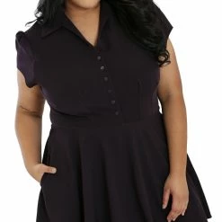 HELL BUNNY CARLIE MINI DRESS PURPLE