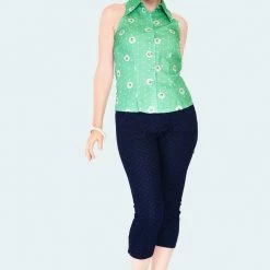 Ghouls Just Wanna Have Sun VOODOO VIXEN CHERIE DAISY POLKA DOT SLEEVELESS BLOUSE